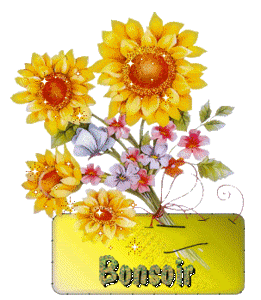Gif animé bonsoir fleurs
